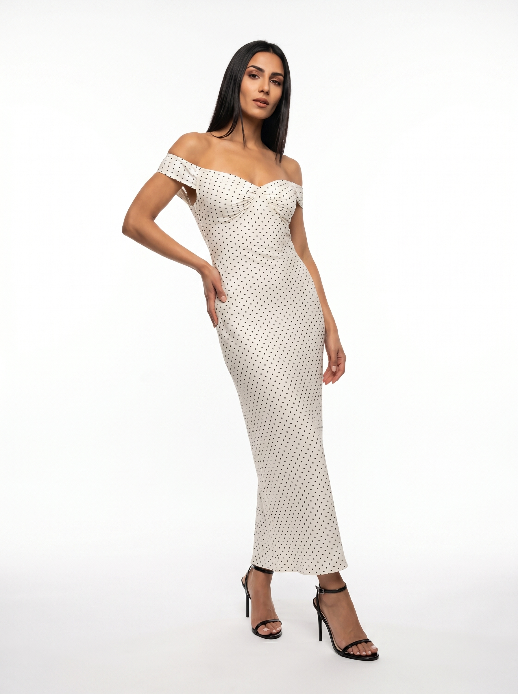 Polka dot maxi dress