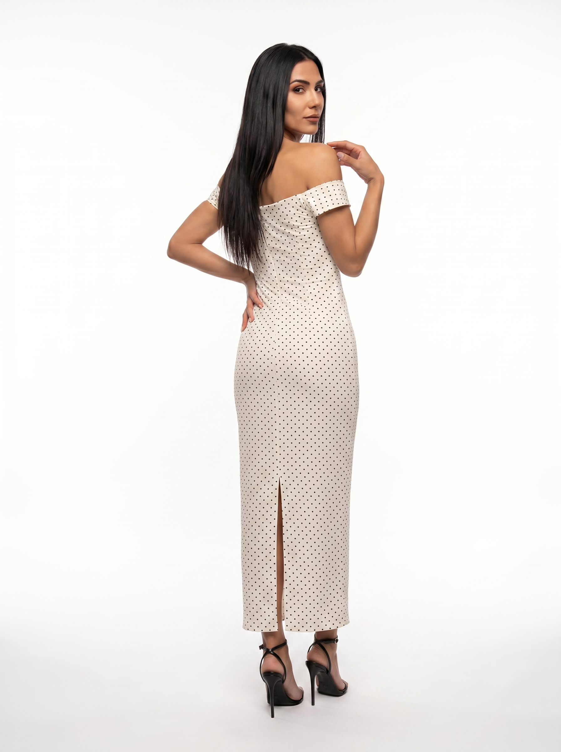 Polka dot maxi dress
